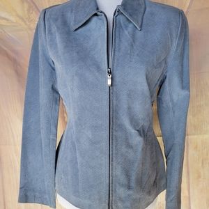 Women's genuine leather suede jacket